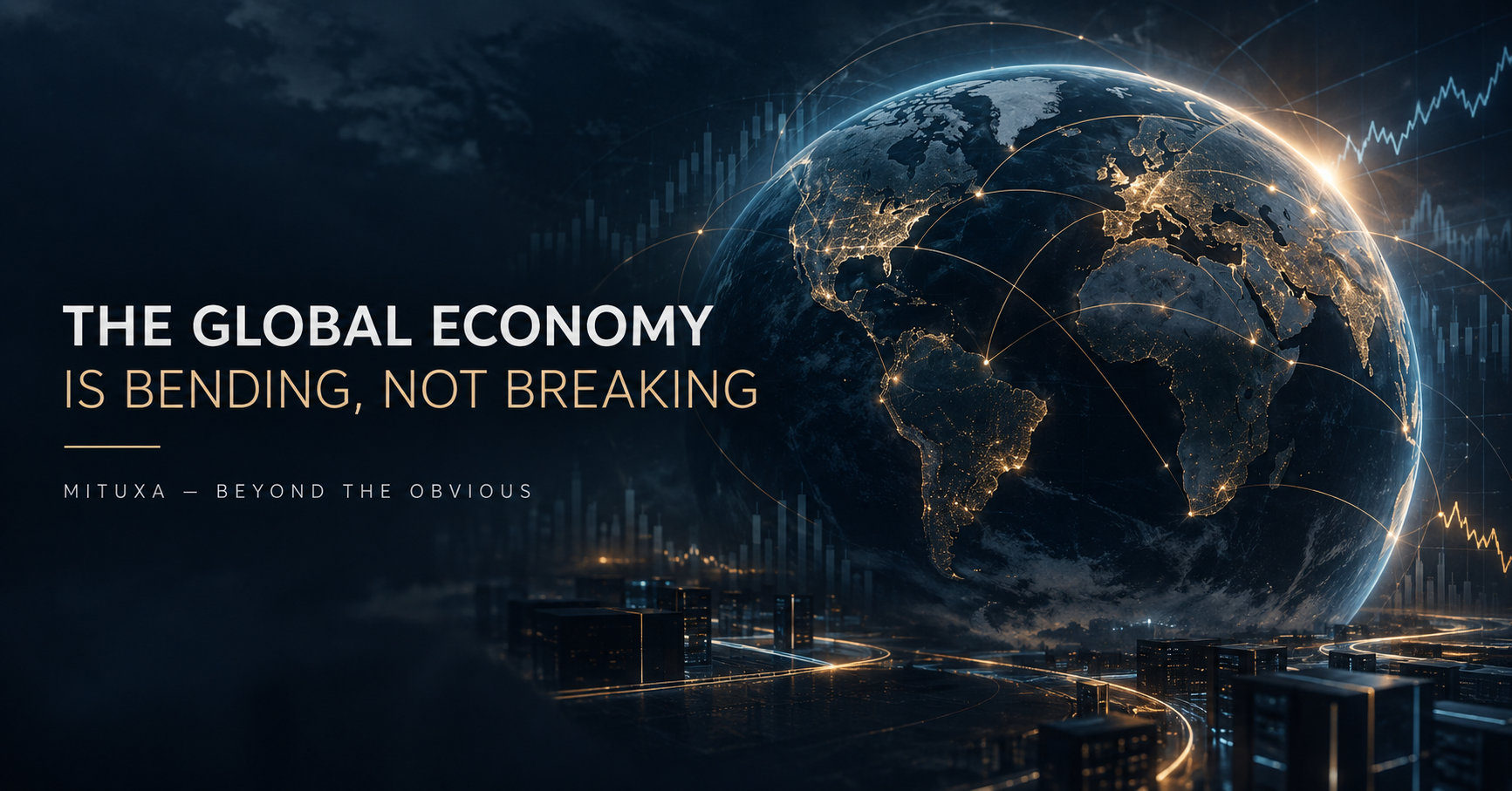 Connected globe illustrating global economic resilience